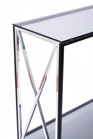 Консольный стол AllConsoles 1033-CB_S grey черный муар, серебряный