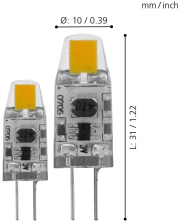 Лампочка светодиодная G4 1,2W 100 lm 2700K Eglo Lm_led_g4 11551