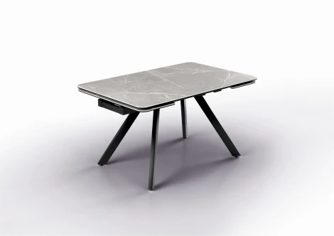Стол NEW, Керамогранит, Черный/Bayona grey Аврора Леон 102029