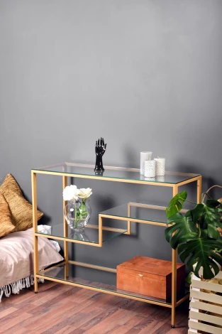 Консольный стол AllConsoles 1011-CG clear золотой