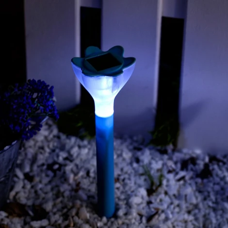 Грунтовый светильник на солнечной батарее Uniel USL-C-418/PT305 Blue crocus (LED, цветы, IP44)