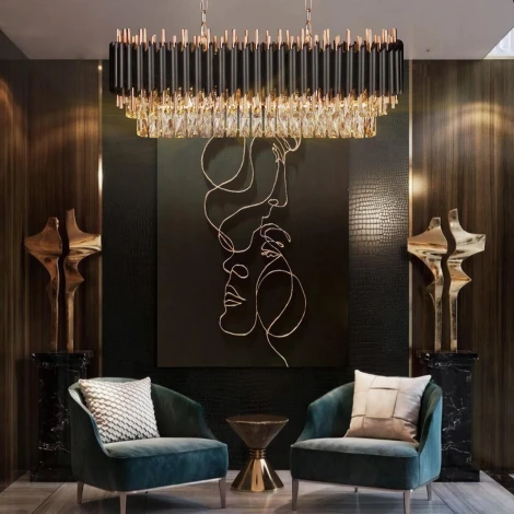 Подвесная люстра каскадная большая Loft It Eclair 10206/1200R (220V, хрусталь)