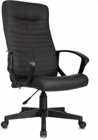 Кресло руководителя Бюрократ CH-480LT черный эко.кожа крестов. пластик пластик черный