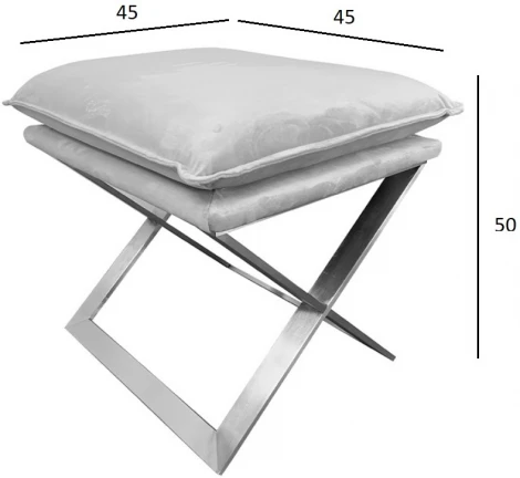 Банкетка велюр розовый/золото 47*45*46см Garda Decor арт.N-OT-188 PI GO