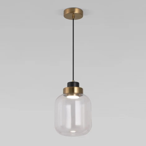 Подвесной светильник светодиодный Eurosvet Jeffry в стиле лофт 50240/1 LED прозрачный (220V, на проводе)