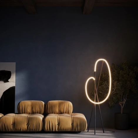 Торшер с гибким неоном Maytoni Crochet MOD369FL-L36B3K (LED, 220V, выключатель)