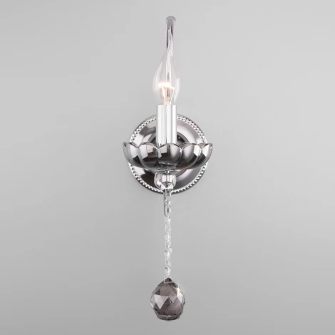 Бра Eurosvet Brezza 10107/1 хром/дымчатый хрусталь Strotskis