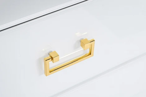 KFG085 Тумба 2 ящика белая/золото 55*40*58см Garda Decor