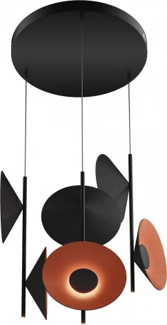 Подвесной светильник ST Luce Sentito SL3003.403.09 Черный/Оранжевый, Черный LED 9*2W 3000K (220V, на проводе)