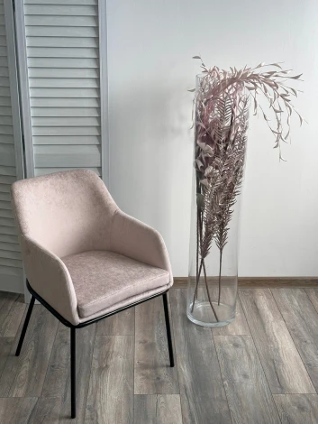 Стул M-City АЛИСТЕР, цвет RAIN 2 какао велюр / черный каркас