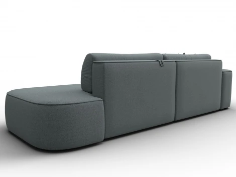 Диван угловой Лига-065 БП угол левый (ДСП,Рогожка/Серый) Лига Диванов 134785L