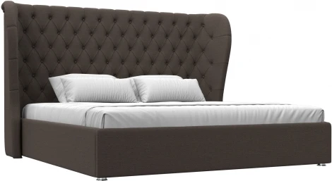 Кровать интерьерная Далия 200 (Коричневый/Рогожка) Лига Диванов арт.123080