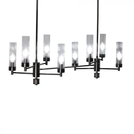 Потолочная люстра на штанге AM Group INDIGO SPL8 PEARL BLACK