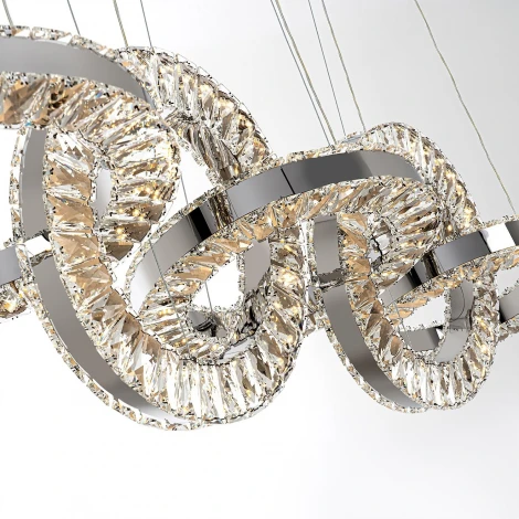 Подвесной светильник светодиодный хрустальный с регулировкой цветовой температуры Modelux MODELUX ML.9041.1080 CR