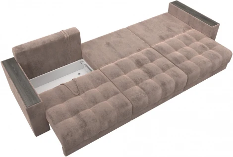 Диван прямой с декором Лига-049 НПБ Лонг Лига Диванов (Велюр) арт.128438