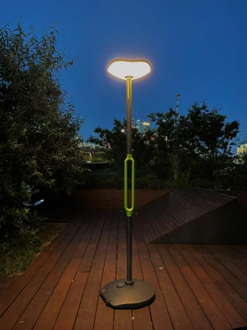 Наземный светильник светодиодный на солнечных батареях с Bluetooth-динамиком Oasis Light SOLAR P9108-2000 Gr (IP44)