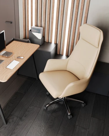 Кресло руководителя TopChairs Viking NEW бежевое арт.УТ000039422