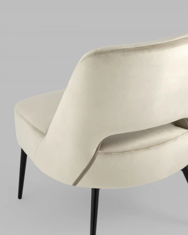 Кресло Stool Group лаунж Бостон велюр бежевый УТ000035317