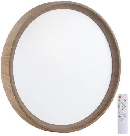 Настенно-потолочный светильник Woodi 7603/EL (регулировка яркости, LED, 220V, пульт управления, круглые, IP43)