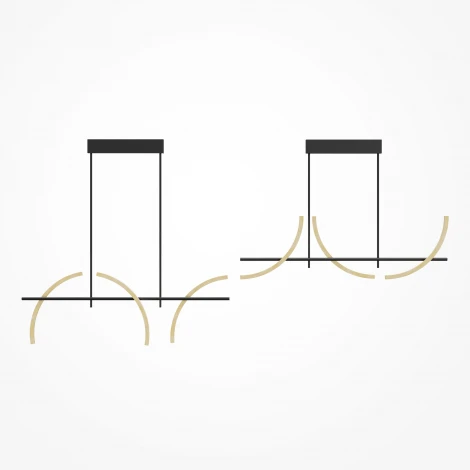 Потолочная светодиодная люстра на штанге Maytoni Wabi MOD428PL-L20BK (220V)