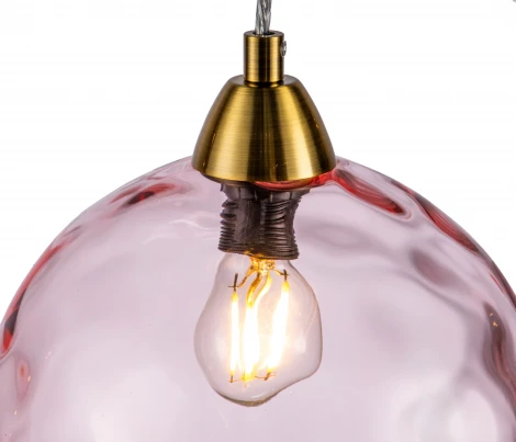 Подвесной светильник Memoria V000091 (11003/1P Pink) (220V, на проводе, шар)