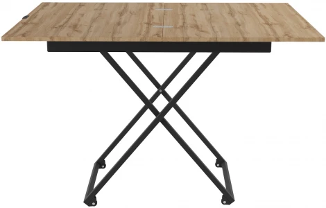 Стол универсальный трансформируемый АНДРЭ Loft ЛДСП дуб вотан/чёрный от фабрики Mebelik