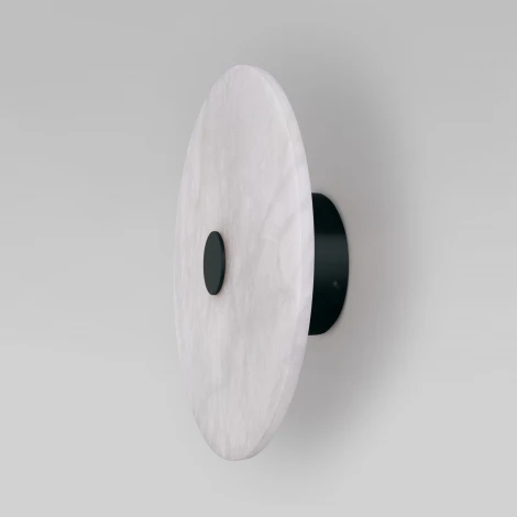 Светодиодный настенный светильник Eurosvet Thasos 40341 LED черный с мраморным рассеивателем (220V, круглые)