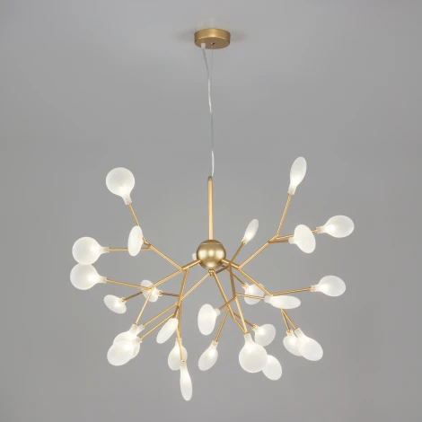 Подвесная люстра Wi-Fi Bogate's Foglia 341 Smart (220V, управление смартфоном, голосовое управление, умный дом - Minimir Home, Алиса, Маруся, Салют, на тросе, лепестки)