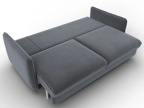 Диван прямой Лига-064 НПБ (ДСП/Дерево/Велюр/Серый) Лига Диванов 134778