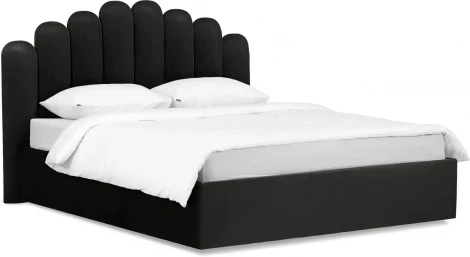 Кровать Queen Sharlotta 1600 Lux ОГОГО (арт.517613), (Ткань/Черный)