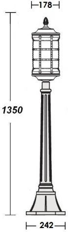 Наземный фонарь Oasis Light BARSELONA 81207 Gw (220V, IP44)