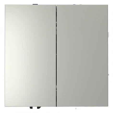 Перекрестный переключатель встраиваемый IP30 Voltum S70 VLS020505 двухклавишный 10А, (сталь)