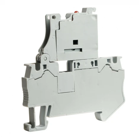 Зажим пружинный 2-х проводной проходной Stekker 50189