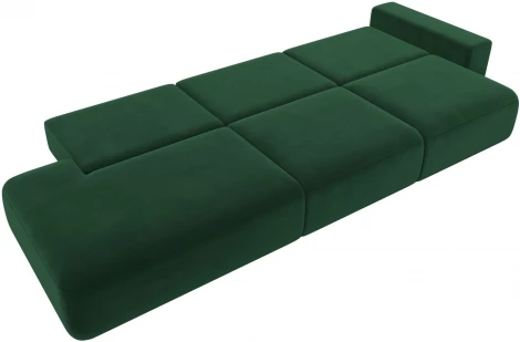 Диван прямой Лига-036 НПБ Модерн Лонг подлокотник справа (Зеленый/Велюр) Лига Диванов арт.121359