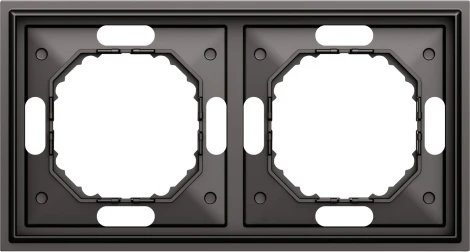 Рамка 2-я, матовый титан Donel S08 DS21245