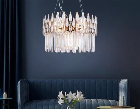 Подвесная люстра Ambrella TRADITIONAL TR5263 (220V, хрусталь, на тросе, круглые)