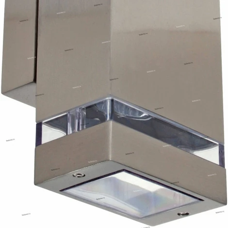 Светильник настенный уличный Horoz Gardenya, 2 плафона, никель с прозрачным