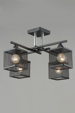 Потолочная люстра на штанге Мелодия Света SL1N SL8432-4 BK+CR 000066047