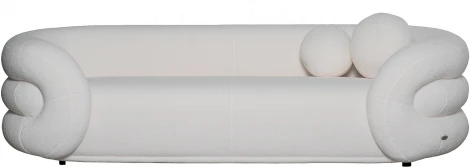 Диван трехместный иск.мех белый 229*95*61см Garda Decor арт.ZW-22024