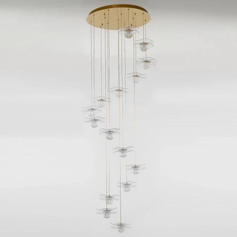 Подвесная каскадная люстра светодиодная Citilux Signature CL247057 (шарики)