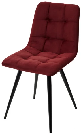 Обеденный стул M-City CHILLI-Q винный #H47, велюр / черный каркас
