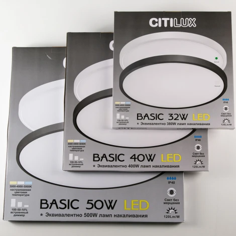 Потолочный светильник круглый Citilux Бейсик CL738321V (LED, 220V, IP40)