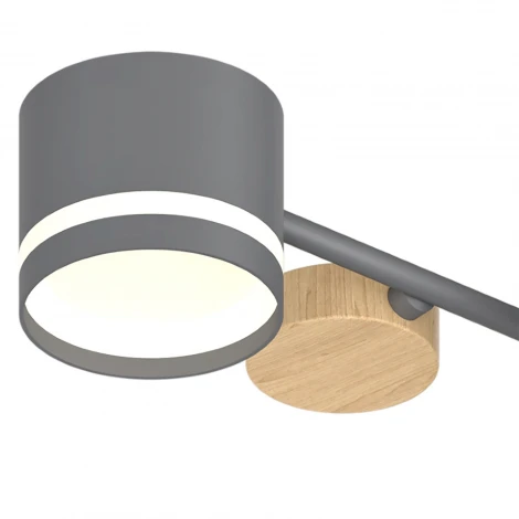 Потолочная люстра на штанге Reluce 68730-0.3-10 GX53 GREY+WOOD
