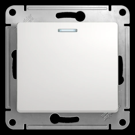 Выключатель встраиваемый одноклавишный с подсветкой (белый) Systeme Electric GSL000163