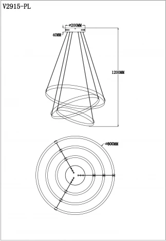 Подвесной светильник Moderli Lama V2915-PL