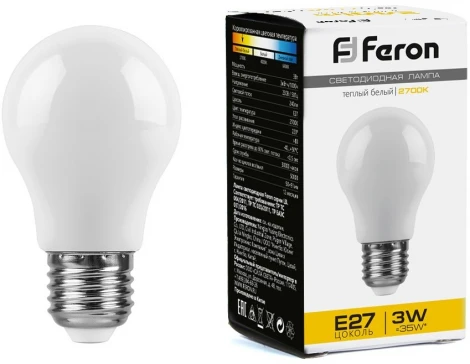 Лампа светодиодная Feron 38266 LB-375 E27 3W 2700K