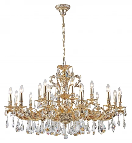 Подвесная большая люстра Dio D'Arte Soprano E 1.1.18.600 CG (220V, хрусталь, на цепи, подсвечник, свеча)