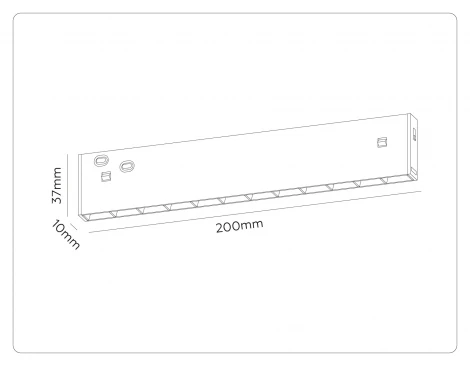 Трековый светильник магнитный светодиодный 3CCT 3000K-6000K 10W 48V Ambrella Track System GL2335