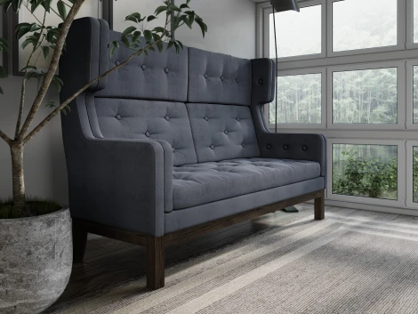 Диван Arsko Айверс Хай Венге шенилл серый