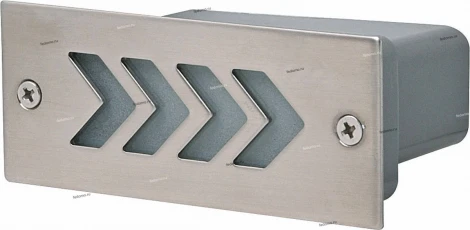 Светильник встраиваемый в стену уличный светодиодный Horoz Pera, 1 лампа, никель с белым